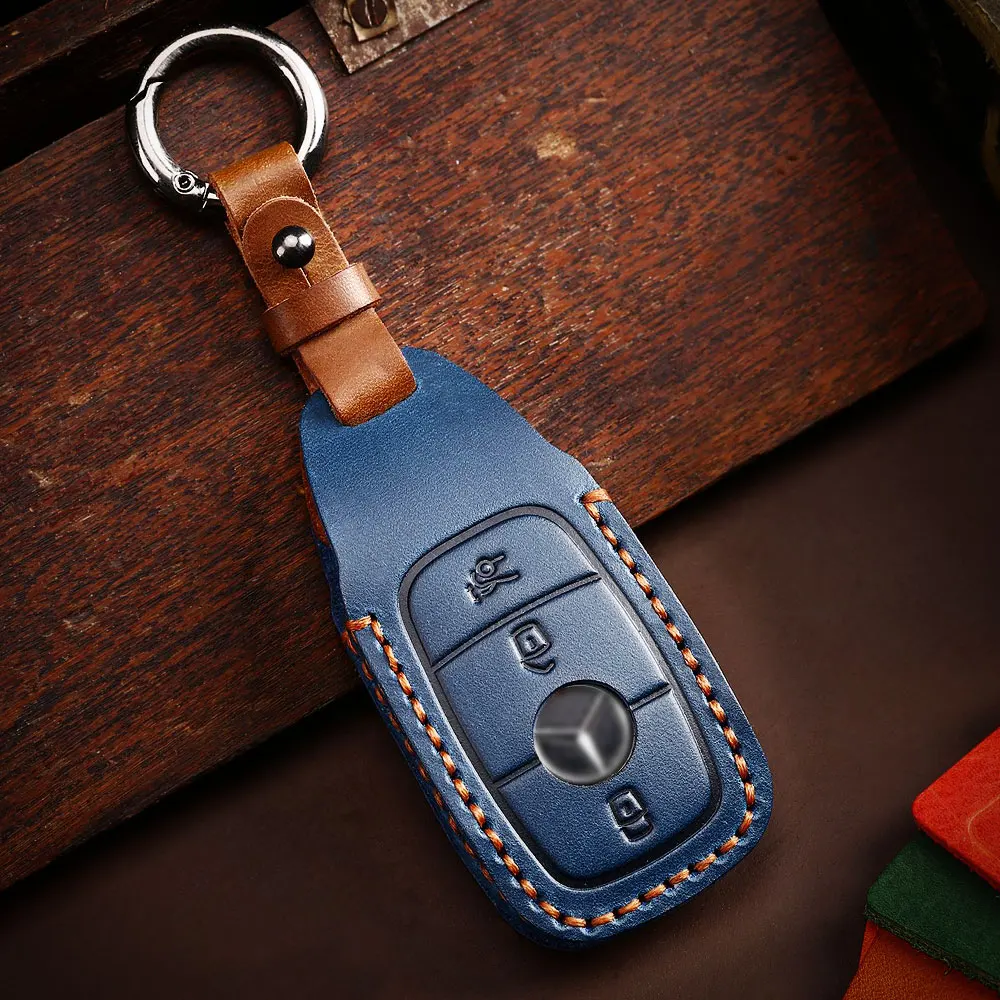 

Top Layer Leather Mercedes Benz Accessories Car Key Case For Mercedes Cla A E C Glc Gla W204 W211 W205 W203 W176 W213 W212 W210