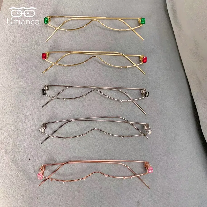 Umanco 2019 хит роскошные очки со стразами оправа для женщин и мужчин металлическая