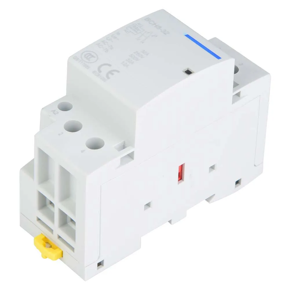 Бытовой контактор переменного тока на DIN рейке с низким энергопотреблением 2P 32 А