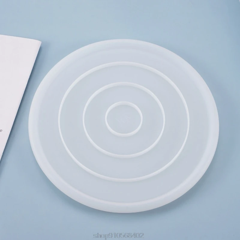 

Crystal Epoxy Resin Mold Coaster Round Tray Mirror Plate Casting Silicone Mould DIY Crafts Jewelry Making Tool N23 20 Dropship