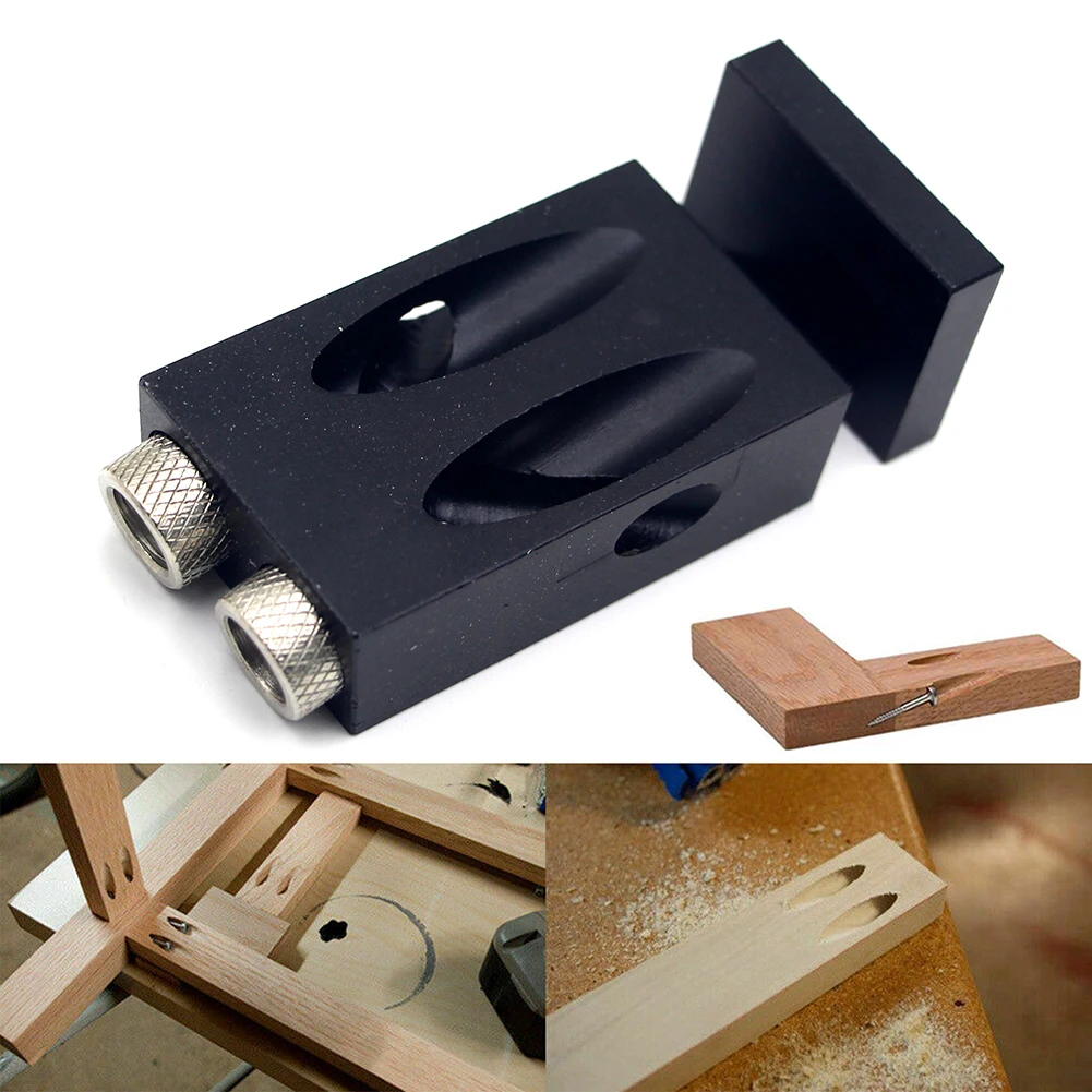 

6/8/9.5mm Mini Style Pocket Hole Jig Kit System for Wood Working & Joinery and Step Drill Bit & Accessories Wood Work Tool