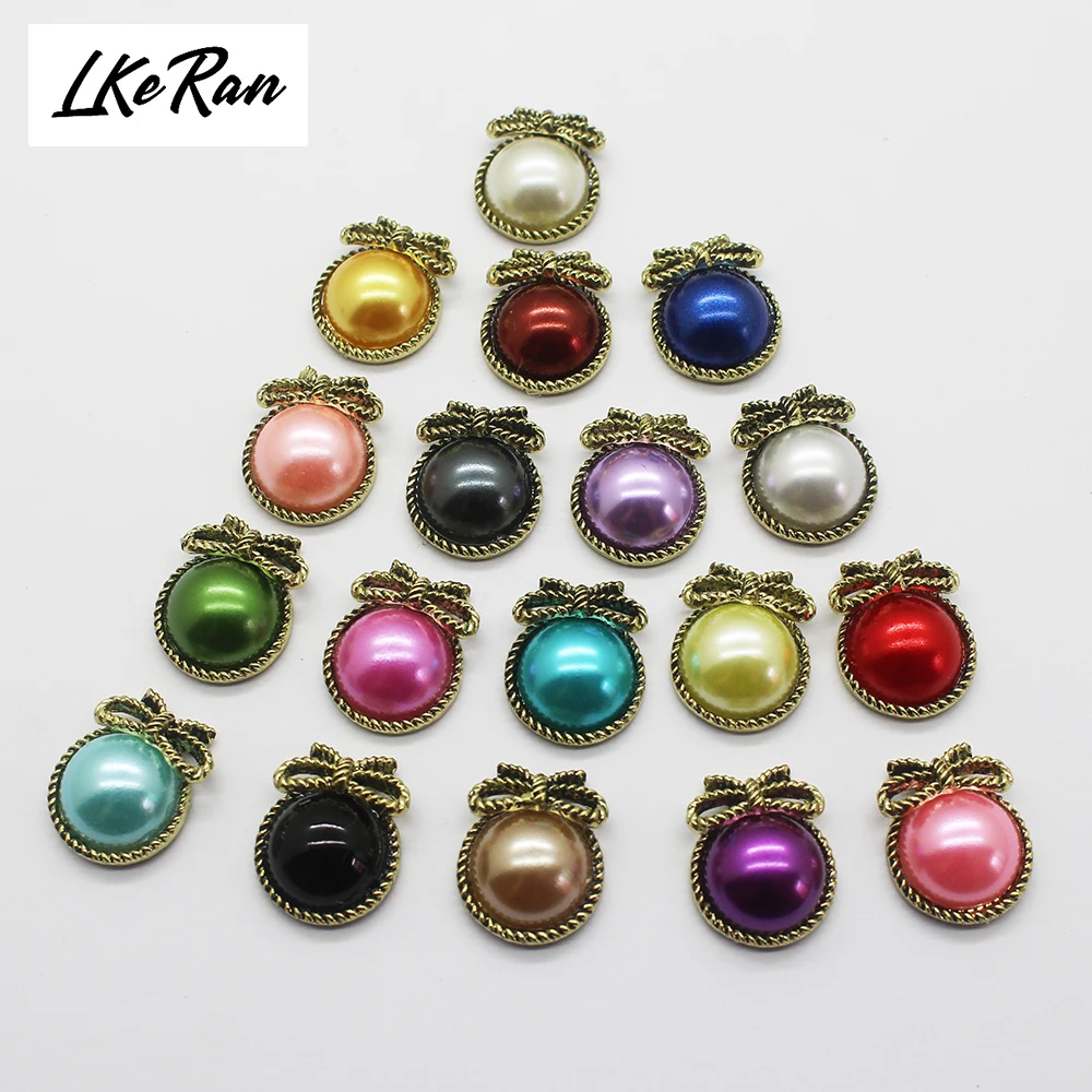 10 шт. 16*20 мм металлическая жемчужная кнопка в форме гриба для свадебных