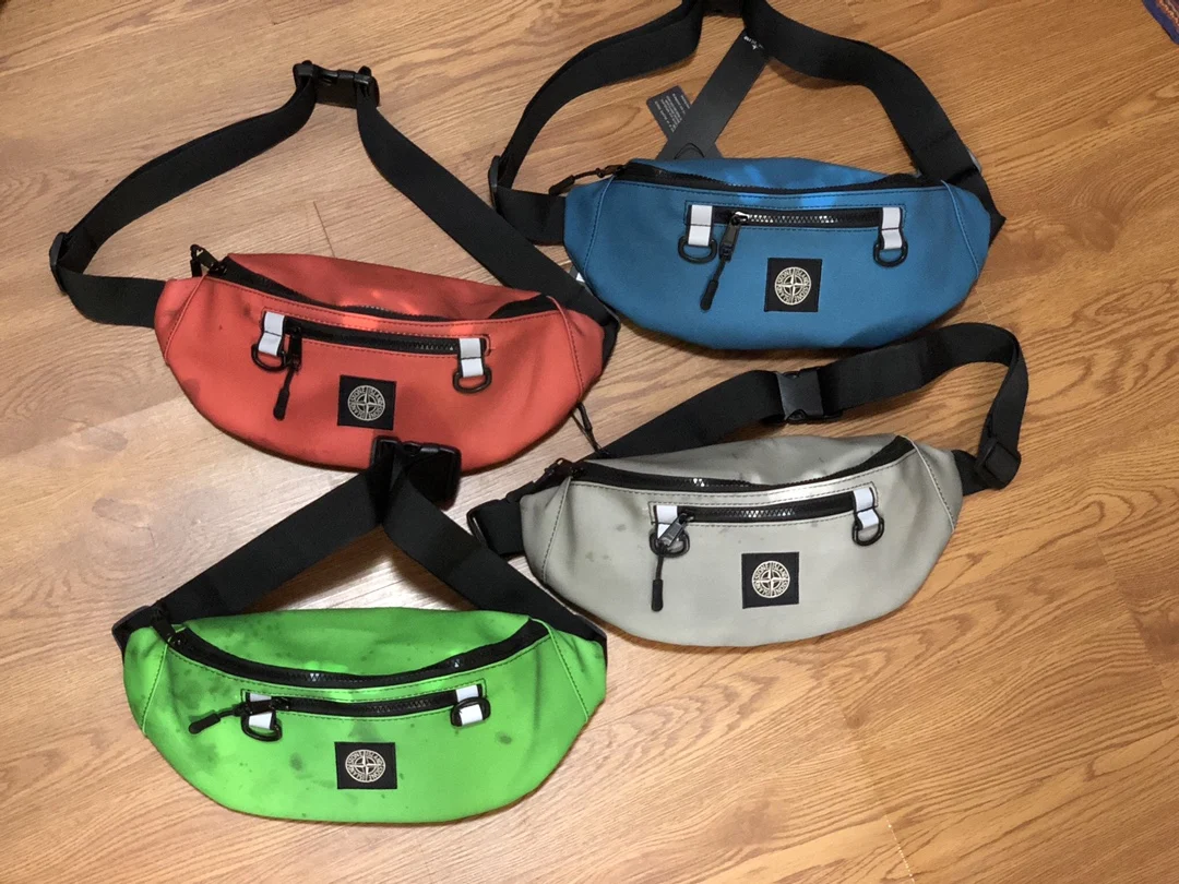 

Stone island hot cold temperature Reflective color trendy waist men's women's chest bag 4 colors Size 36*16*9cm | ST002