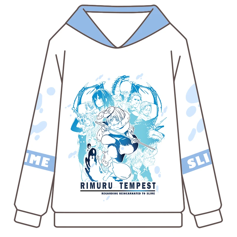 1 предмет толстовка с капюшоном и длинными рукавами в стиле аниме That Time I Got Reincarnated