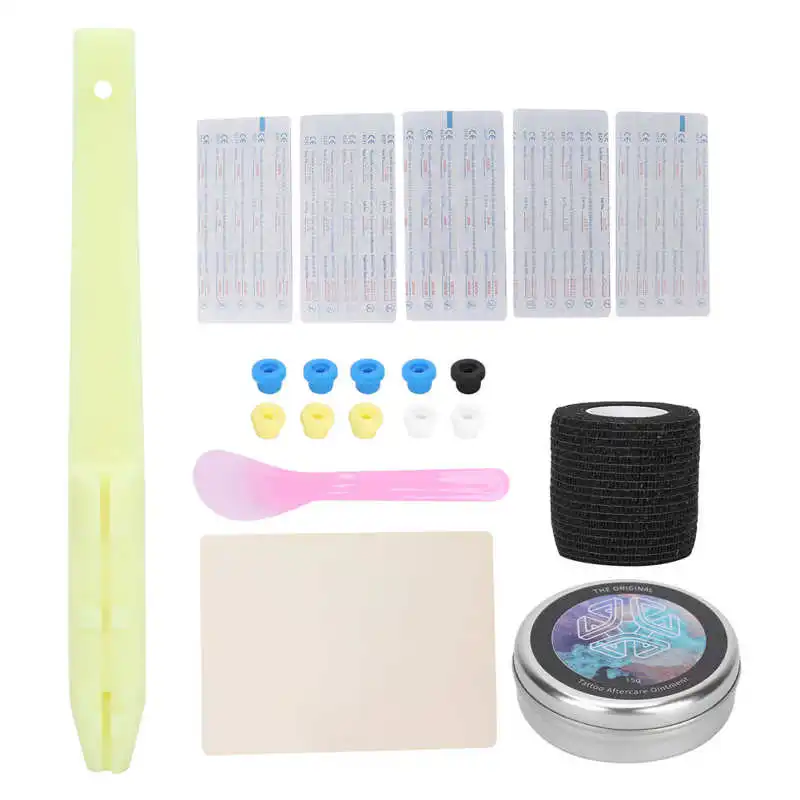 

Tattoo Needles Set Elastic Bandages Stainless Steel Tattoo Pen Kit Scabbing Prevention Non Slip Simple Complete for Tattoo Shop