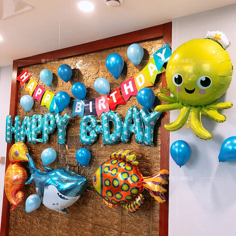 1 шт. воздушный шар для вечеринки на день рождения Кит Долли рыба Омар кокосовое