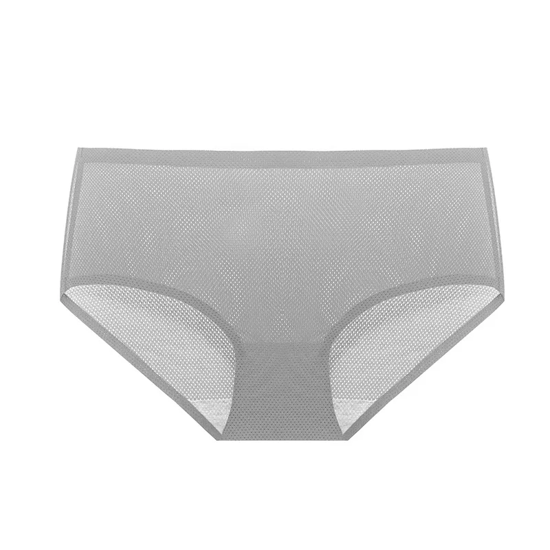 

Ladies Underwear New One-Piece Seamless Elasticity And Comfort Mid-Waist Breathable Hole Hip-Lifting Ice Silk Underwear