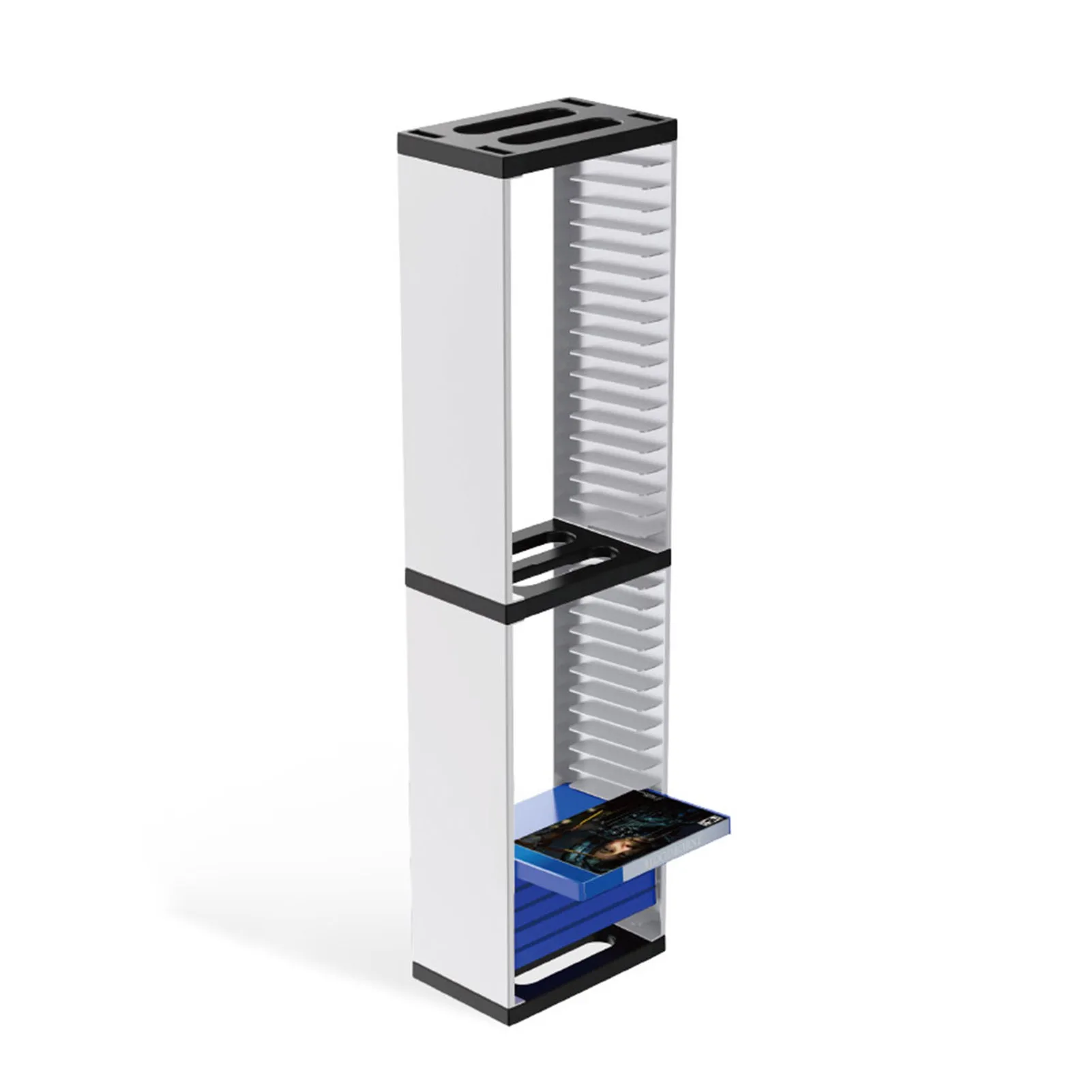 

Game Disc Case Holder Multifunctional Disk Storage Tower Vertical Stand Game Disks Organizer for PS5 Game Console