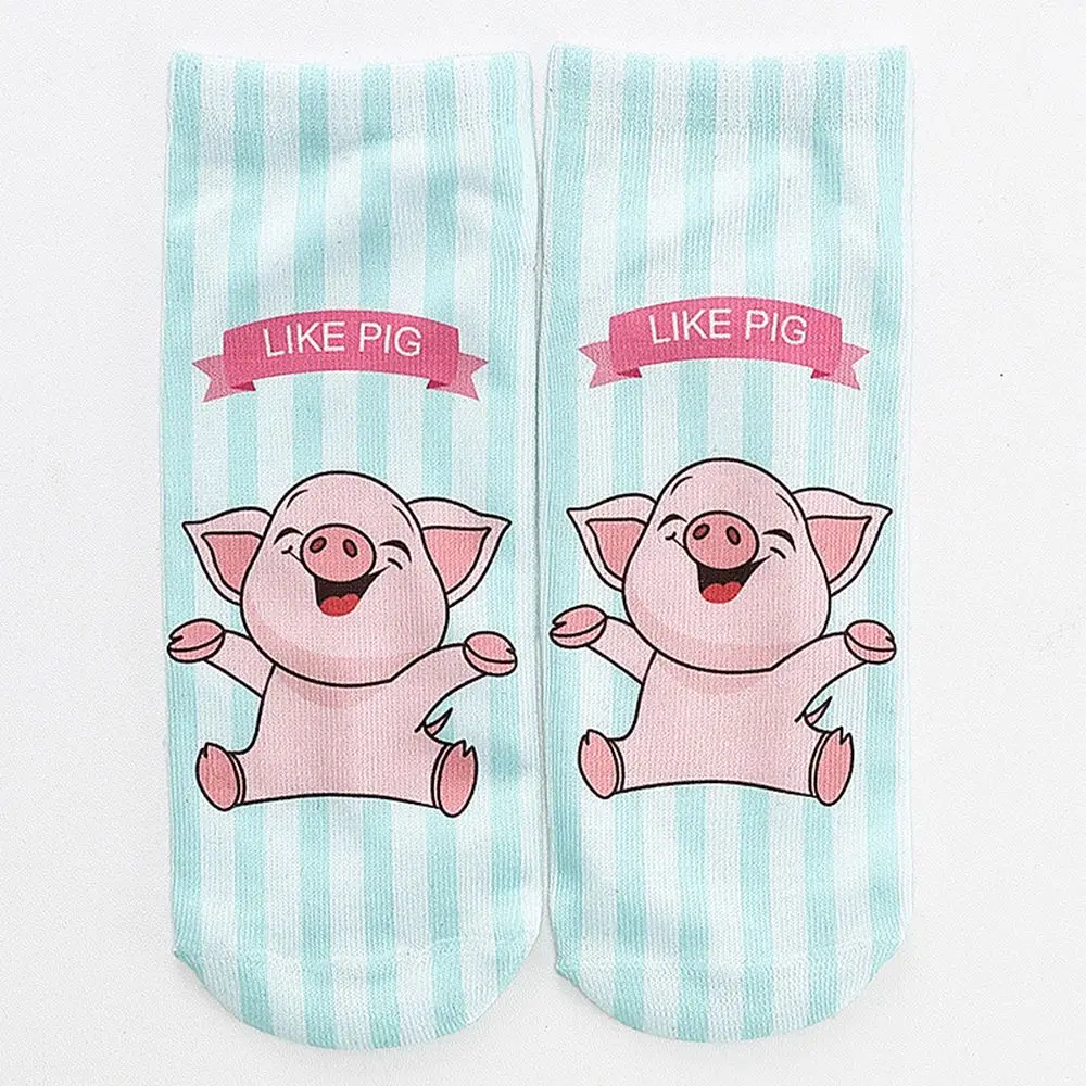 Pigling Mini Pig/короткие носки до щиколотки розовые забавные Женские носочки с 3D