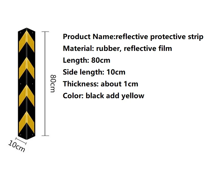 Светоотражающая лента из ПВХ для защиты от столкновений для подземной гаражной парковки, противоударные предупреждающие знаки от AliExpress WW