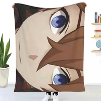 childe genshin impact blanket flannel spring autumn anime breathable super warm throw blankets for bedding travel bedding throws