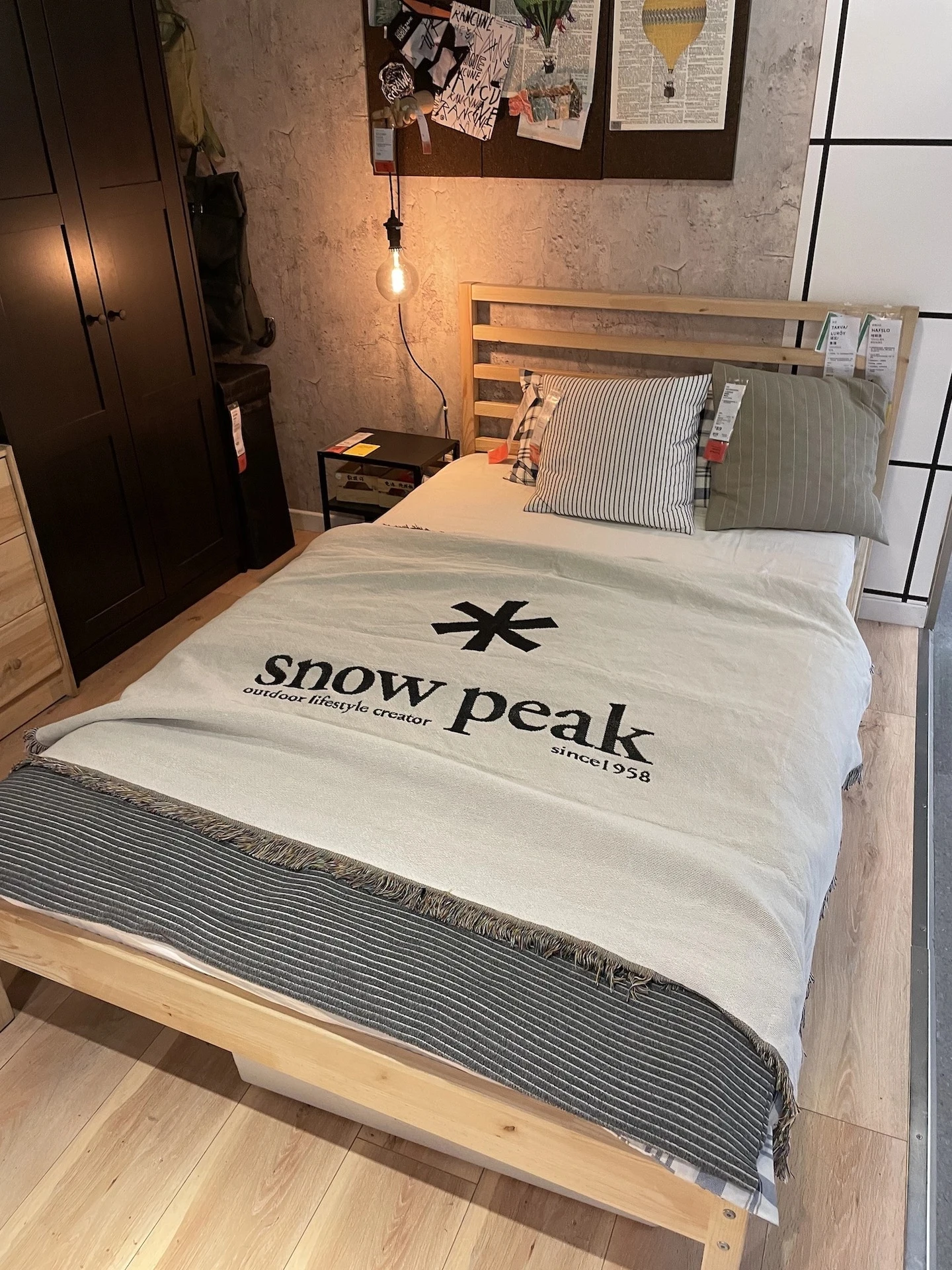 

Snow Peak Blanket Camping Outdoor Cotton Knitted Throw Blanket Tassel Geometric Sofa Cover Bed Blanket Home Decoration