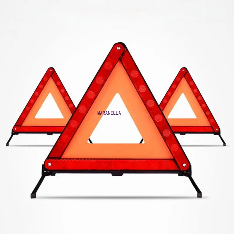 

Foldable Car Vehicle Emergency Breakdown Warning Sign Triangle Stop Sign Reflective Road Safety Practical Car Exterior