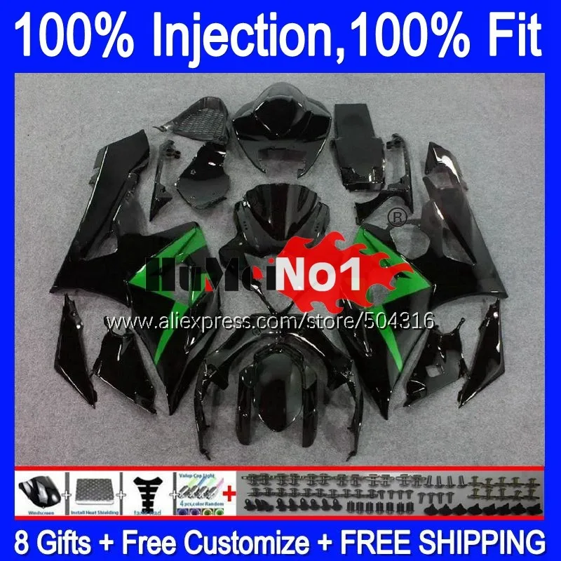 

Injection For SUZUKI 1000CC GSXR-1000 GSXR 1000 21MC.44 GSX-R1000 GSX R1000 05 K5 GSXR1000 2005 2006 05 06 Green Black Fairings