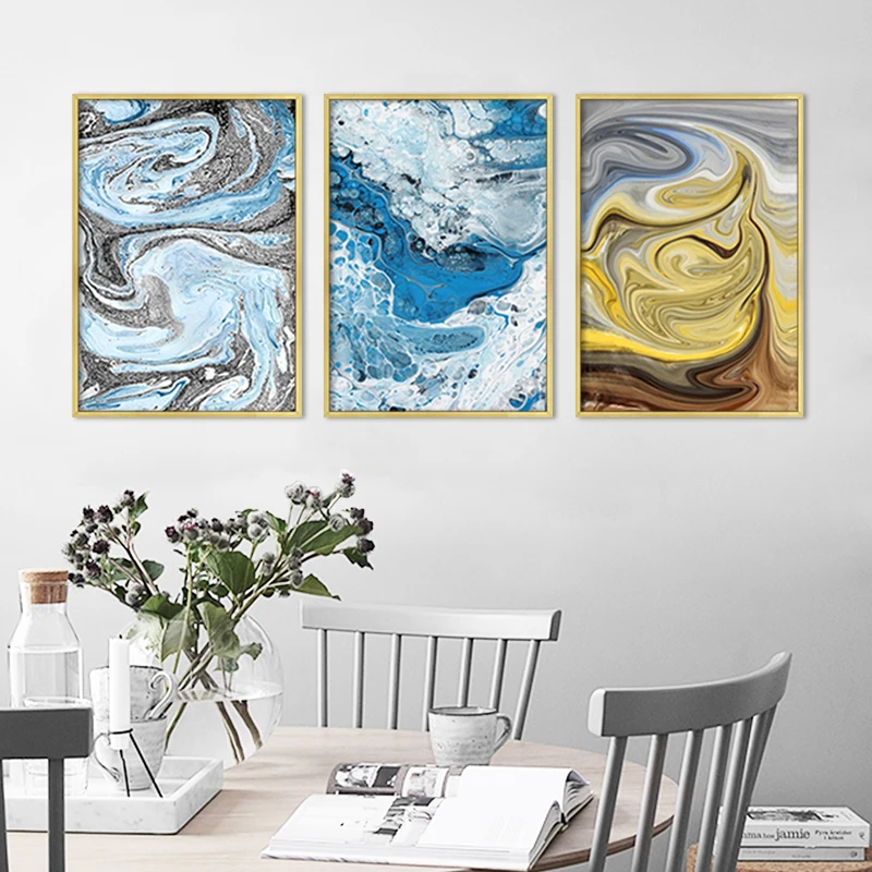 

Nordic Poster Poster Colorful Golden Scandinavian Abstract Modern Canvas Painting Wall Art Print Pictures Living Room Home Decor
