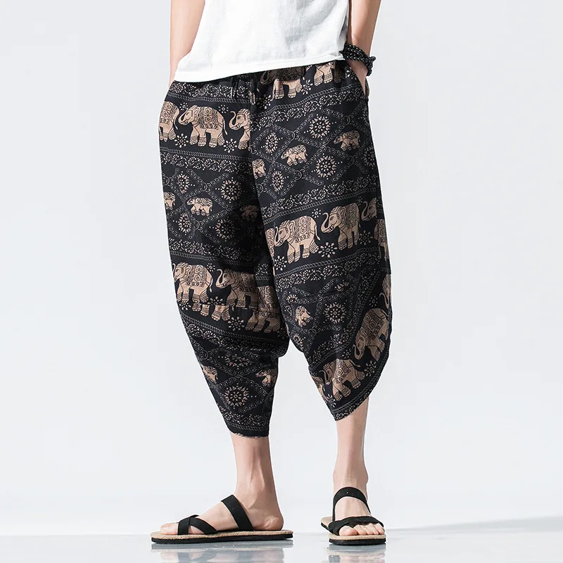 Мужские шаровары в стиле хип-хоп повседневные мешковатые штаны для бега бохо