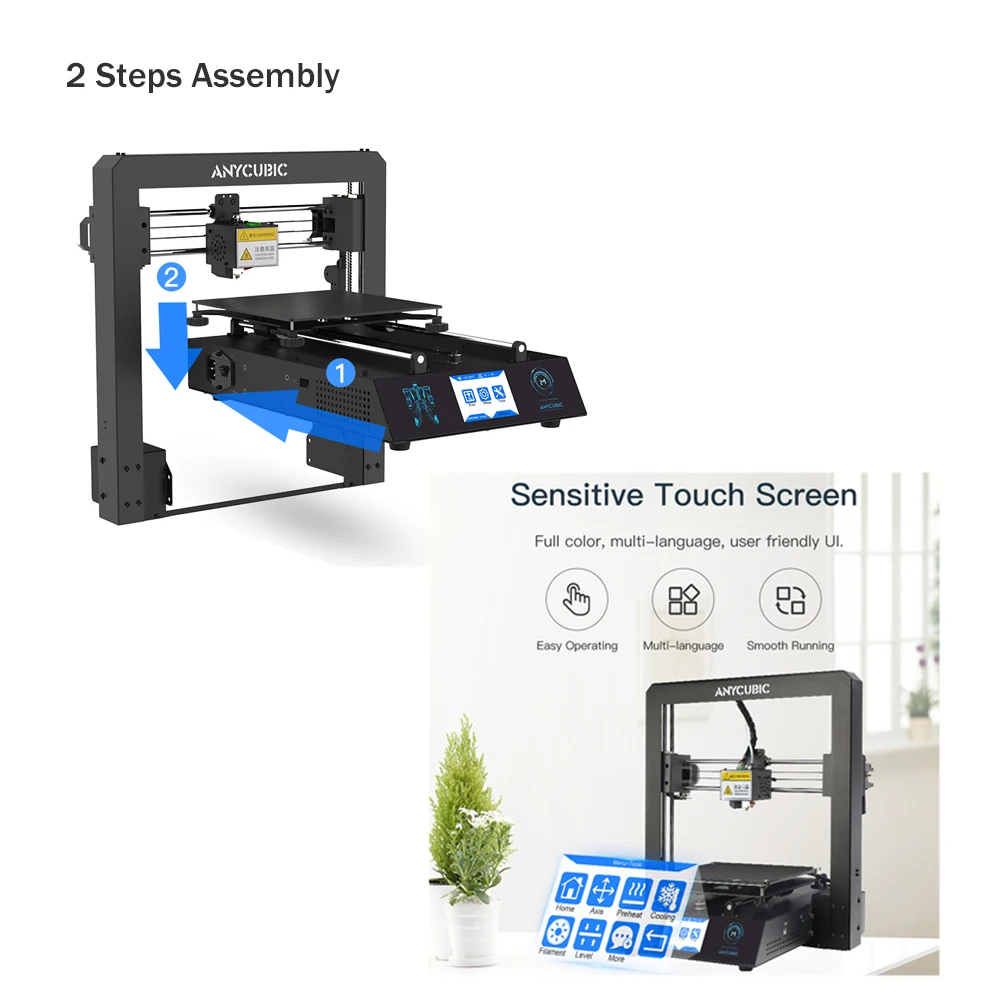 3D принтер ANYCUBIC I3 Mega S полностью металлическая рама промышленный класс высокая