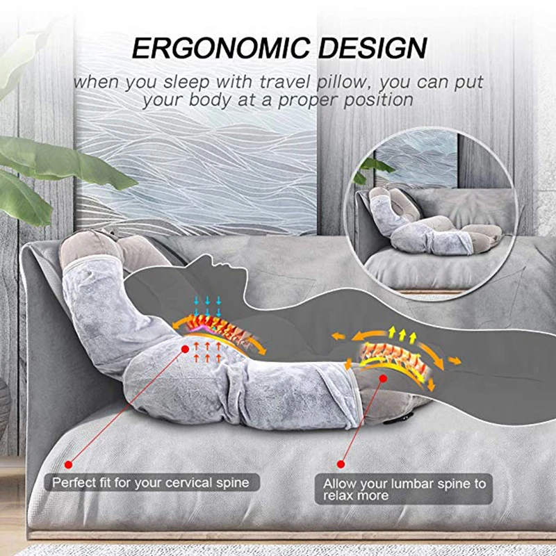 Надувная подушка для шеи путешествий дома кровати офиса поезда