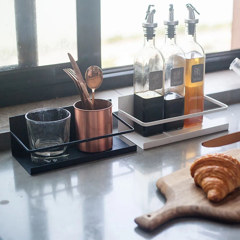 Кухня стойка для холодильника Магнитный Многофункциональный перфорация стеллаж