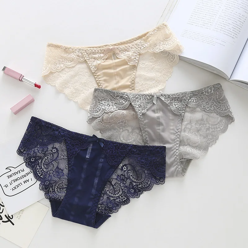 Fashion High Quality Women Panties Transparent Underwear Lady Lace Soft Briefs Bow Sexy Lingerie Dropship |