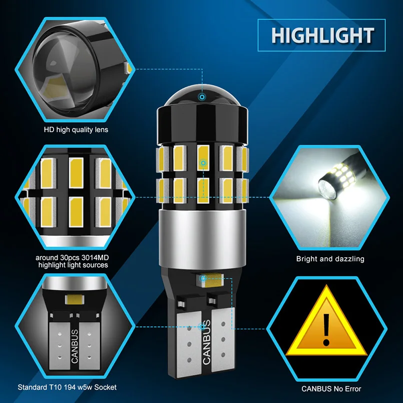 Katur 2 шт. T10 194 2825 168 W5W Led помощи при парковке просвет Автомобильные стояночные огни