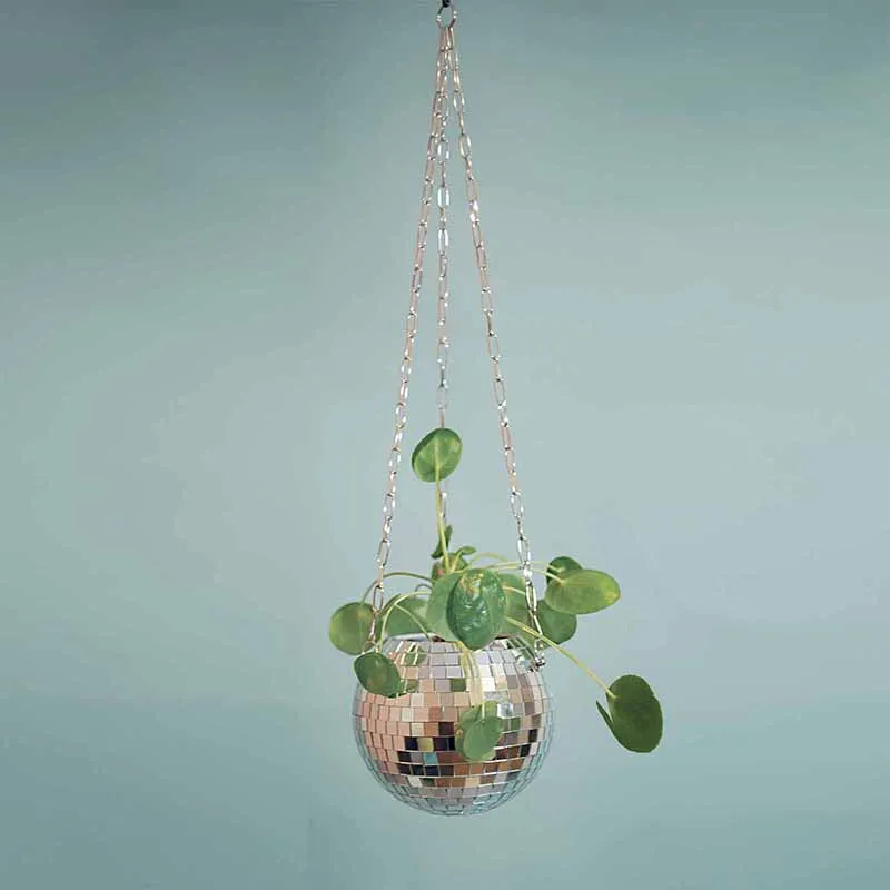 

Mirror Hanging Basket Resin Hang Plant Flower Hanging Pots Basket Plant Outdoor Hanging Pot For Wall Decoration Countyard Garden
