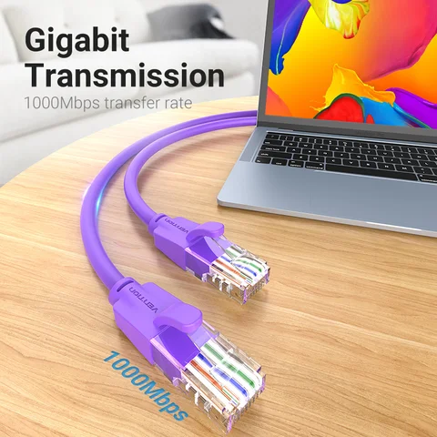 Цветной Ethernet-кабель Vention Cat 6, сетевой кабель, 4 витых пара патч-корд RJ45, интернет-кабель UTP Cat6 для маршрутизатора ноутбука