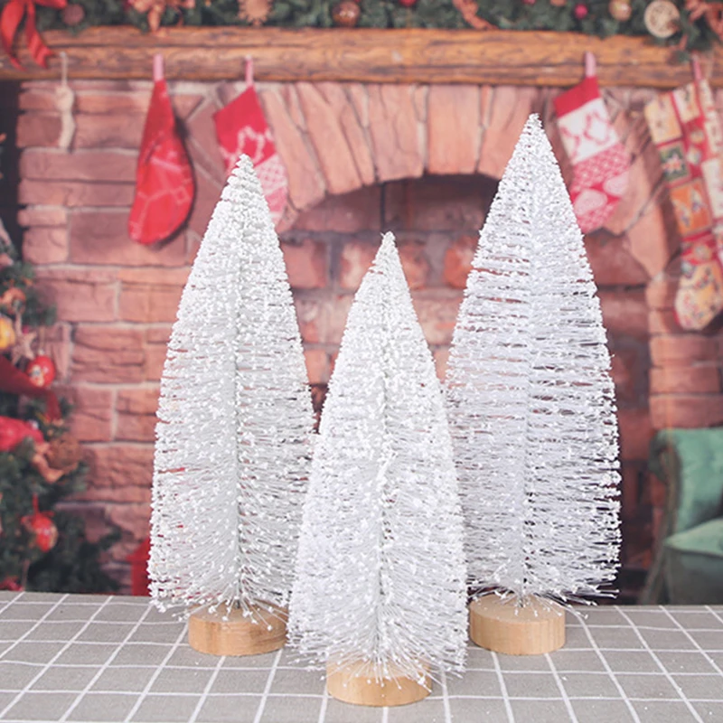 1 шт. белая Новогодняя мини-елка новогодние домашние украшения маленькая сосна