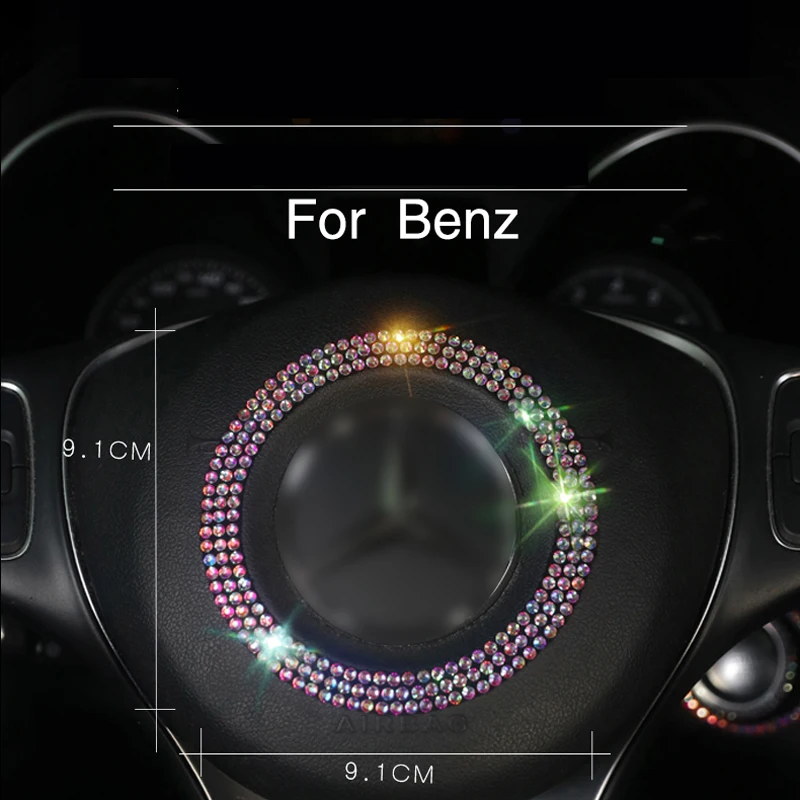 Автомобильное рулевое колесо круговое кольцо Алмазный кристалл наклейка для