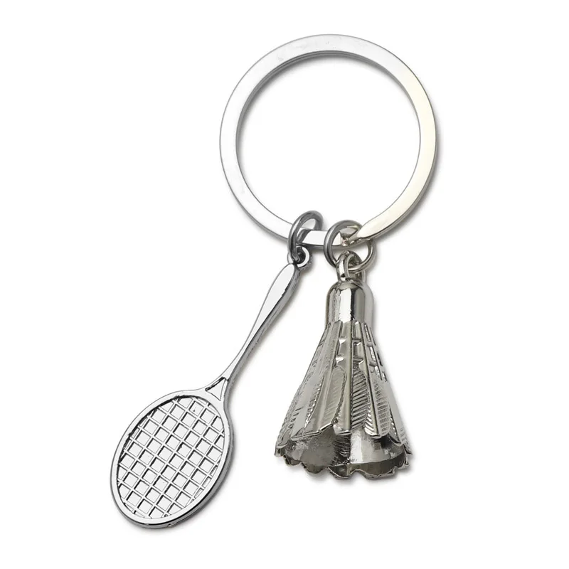

1 Pc Car Keychain Badminton Key Pendant Creative Metal Ball Key Ring