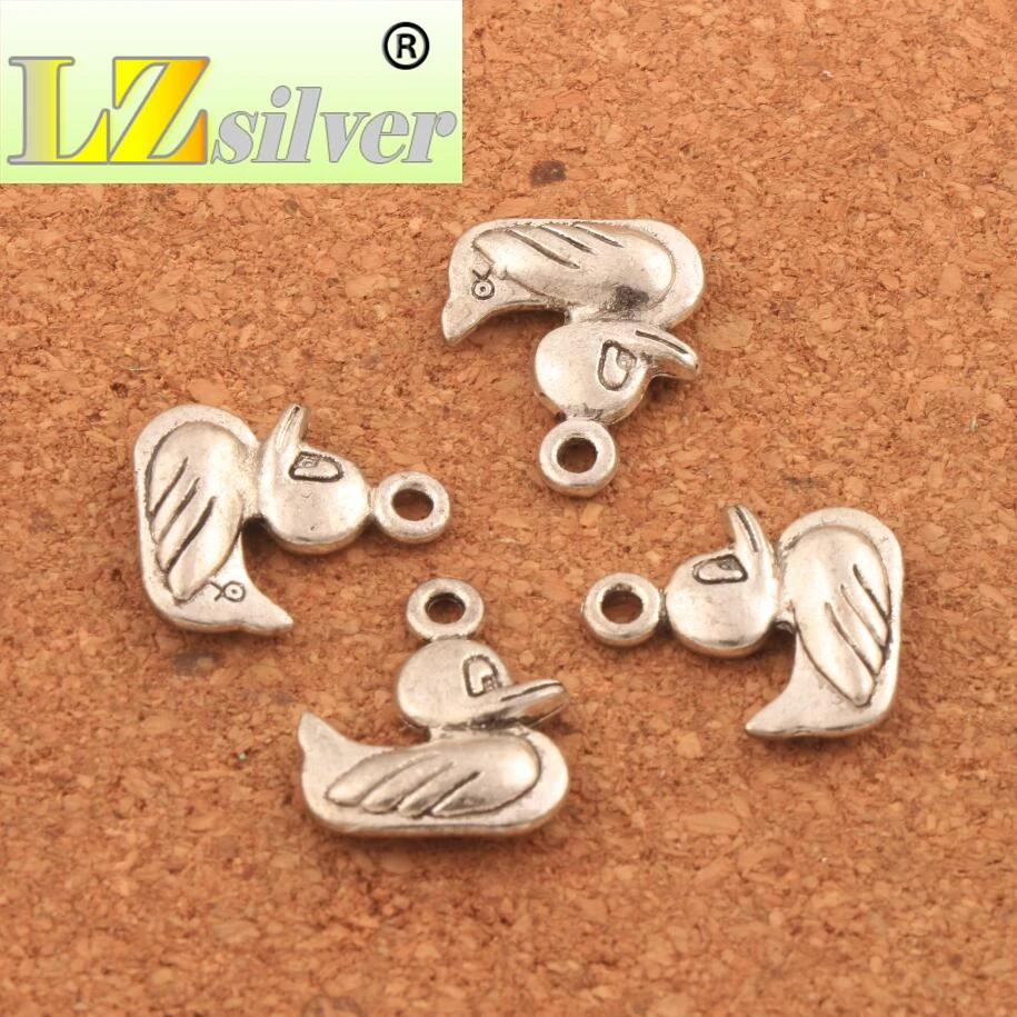 Happy Ducks Swimming Spacer Charm Beads 15.8x18.9mm 77PCS Zinc Alloy Pendants Alloy   Jewelry DIY L097