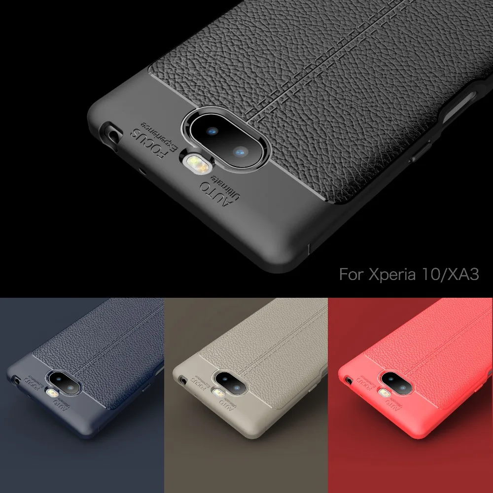 Чехол для Sony Xperia 10 I3113 I3123 I4113 I4193 матовый Гибридный армированный чехол с кожаной