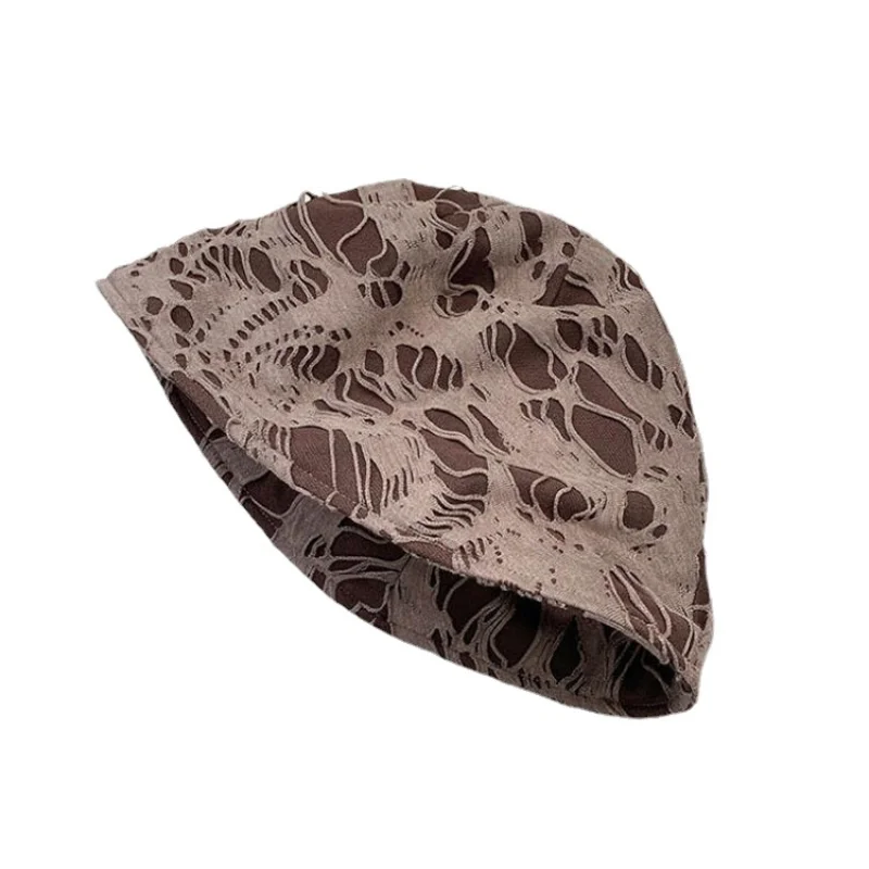 

Spring and Summer Women's Bucket Hat Hole Fisherman's Hat Outdoor Simple Sunshade Women's Hat Retro Overstate Gorros