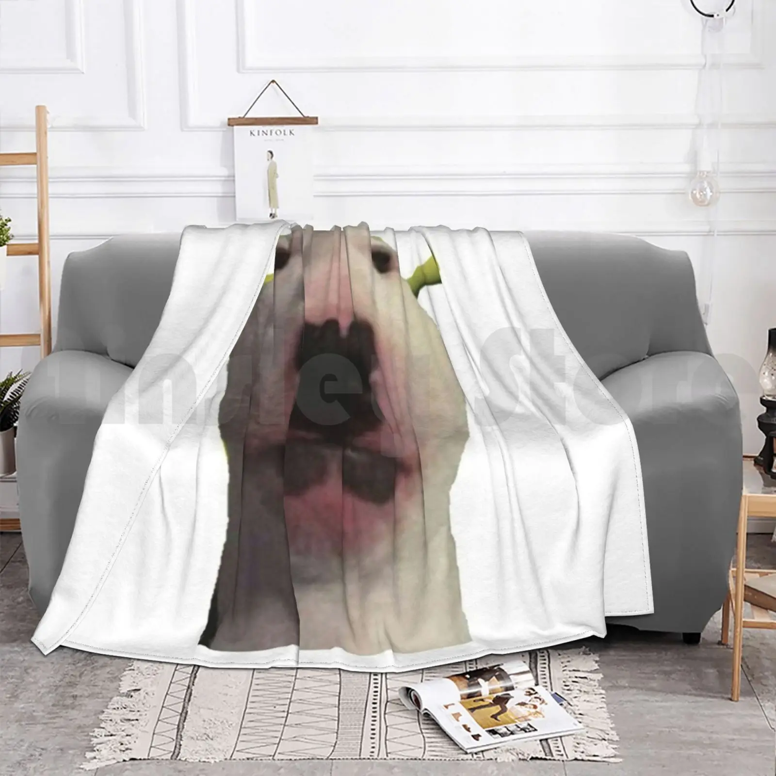 Собака с ушками Шрека одеяло Модный на заказ Уолтер Шрек собака мем палка