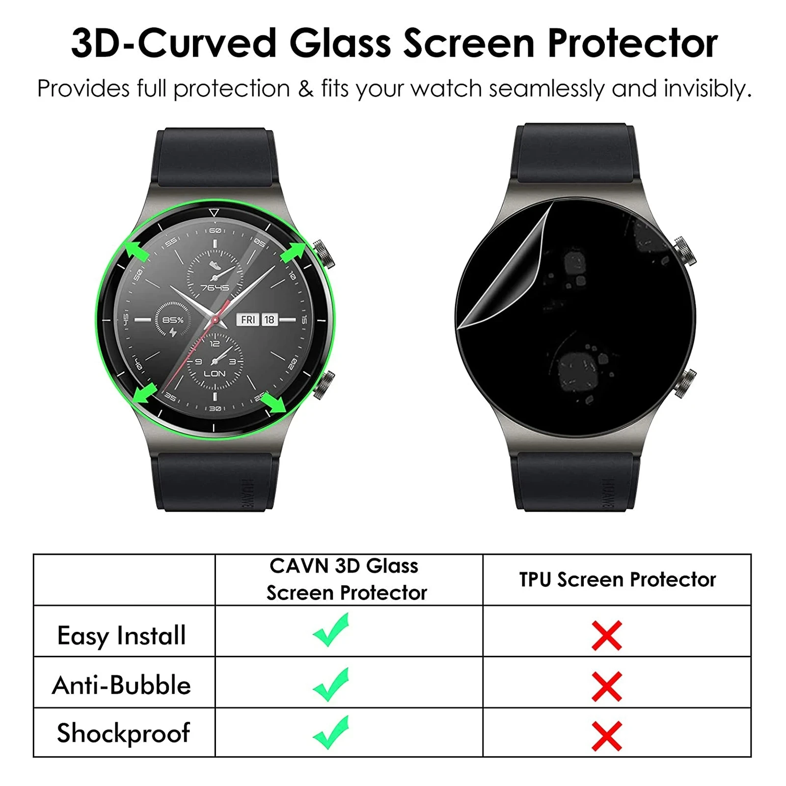 

1-3Pcs For Huawei Watch 3 Full Coverage Soft Hydrogel Anti-scratch Explosion Screen Protector Film Not Glass For Wuawei Watch3