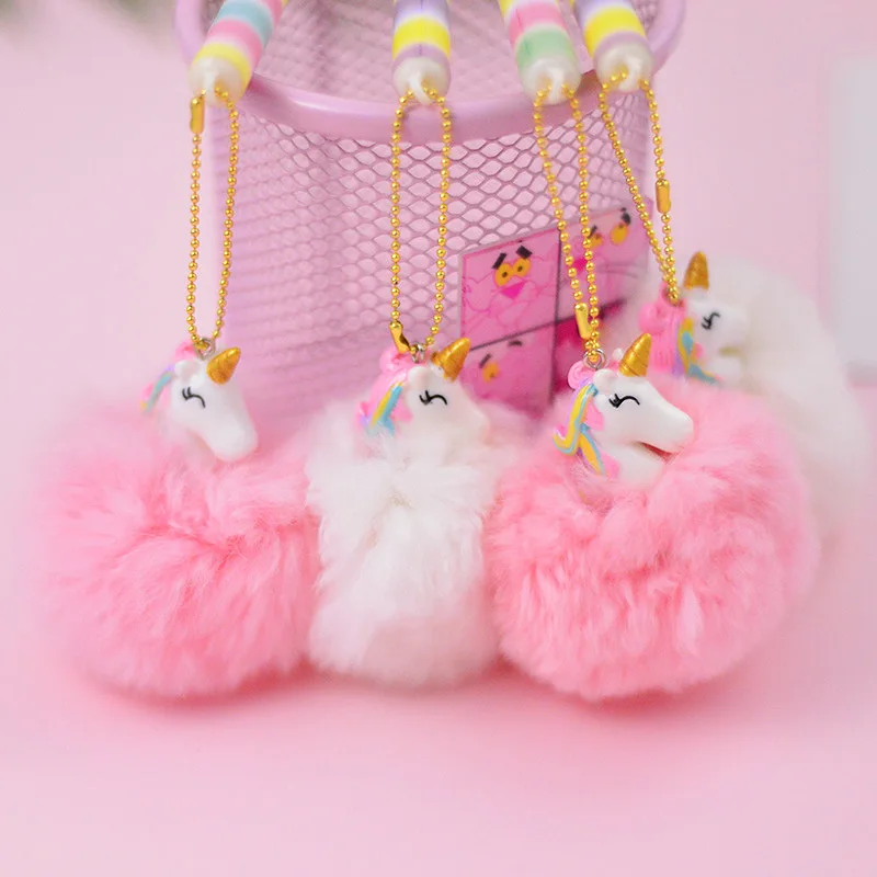 Новые гелевые ручки с единорогом плюшевый шар единорог искусственная подвеска
