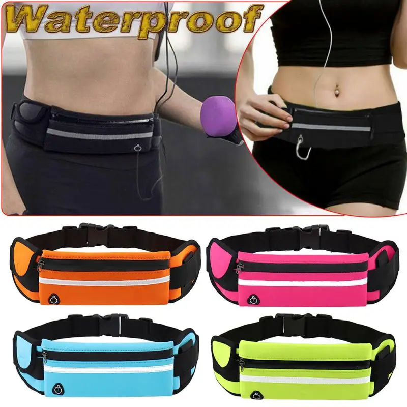 

Unisex Waist Belt Bum Bag Jogging Running Waterproof Portable Outdoor Phone Belt Bag Fitness Sport Accessories