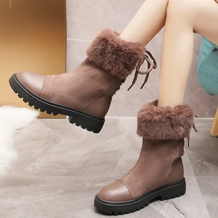 Лидер продаж Зимние Модные женские ботинки для подростков сохраняющие тепло