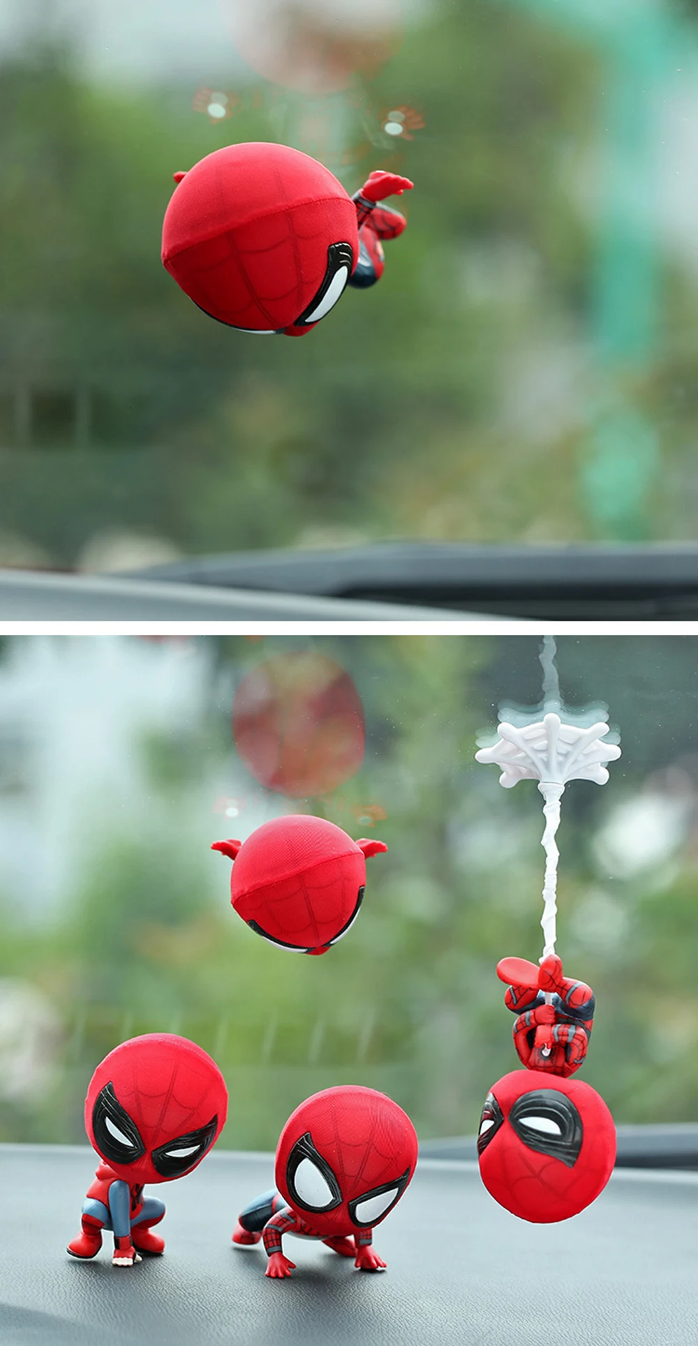 Модель человека-паука Schudden Hoofd Speelgoed Hars Ornament Magneet Auto Interieur Dashboard Decoratie Pop аксессуары Подарочная отделка