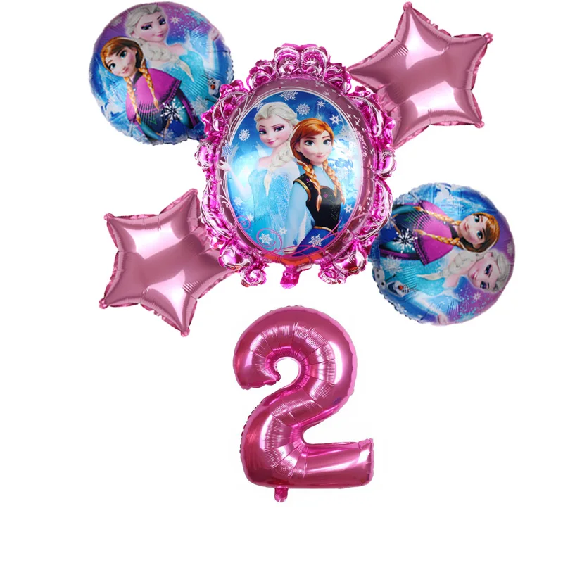 6 шт Elsa Disney принцессы из мультфильма “Холодное сердце” воздушные шары с гелием 32