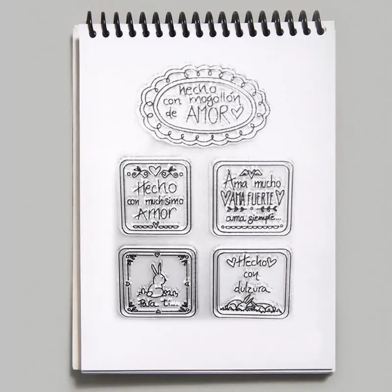 

Rabbit Silicone Clear Seal Stamp DIY Scrapbooking Embossing Photo Album Decorative Paper Card Craft