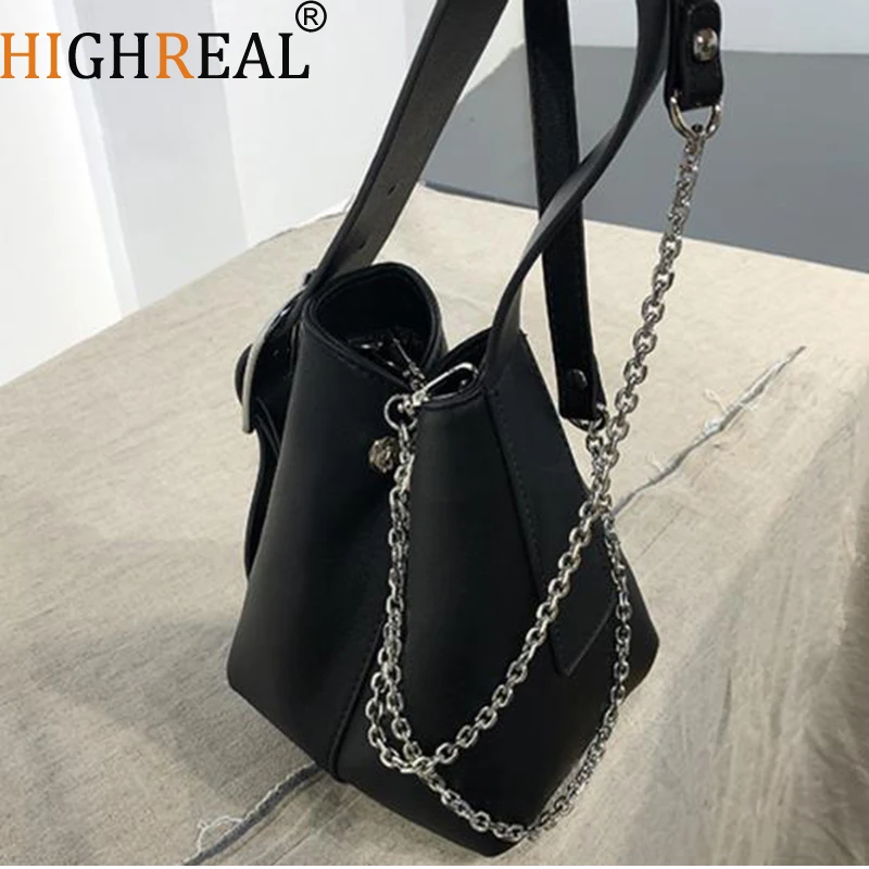 

Осенняя элегантная однотонная сумка на цепочке HIGHREAL для женщин брендовая дизайнерская роскошная женская дорожная сумка и кошелек