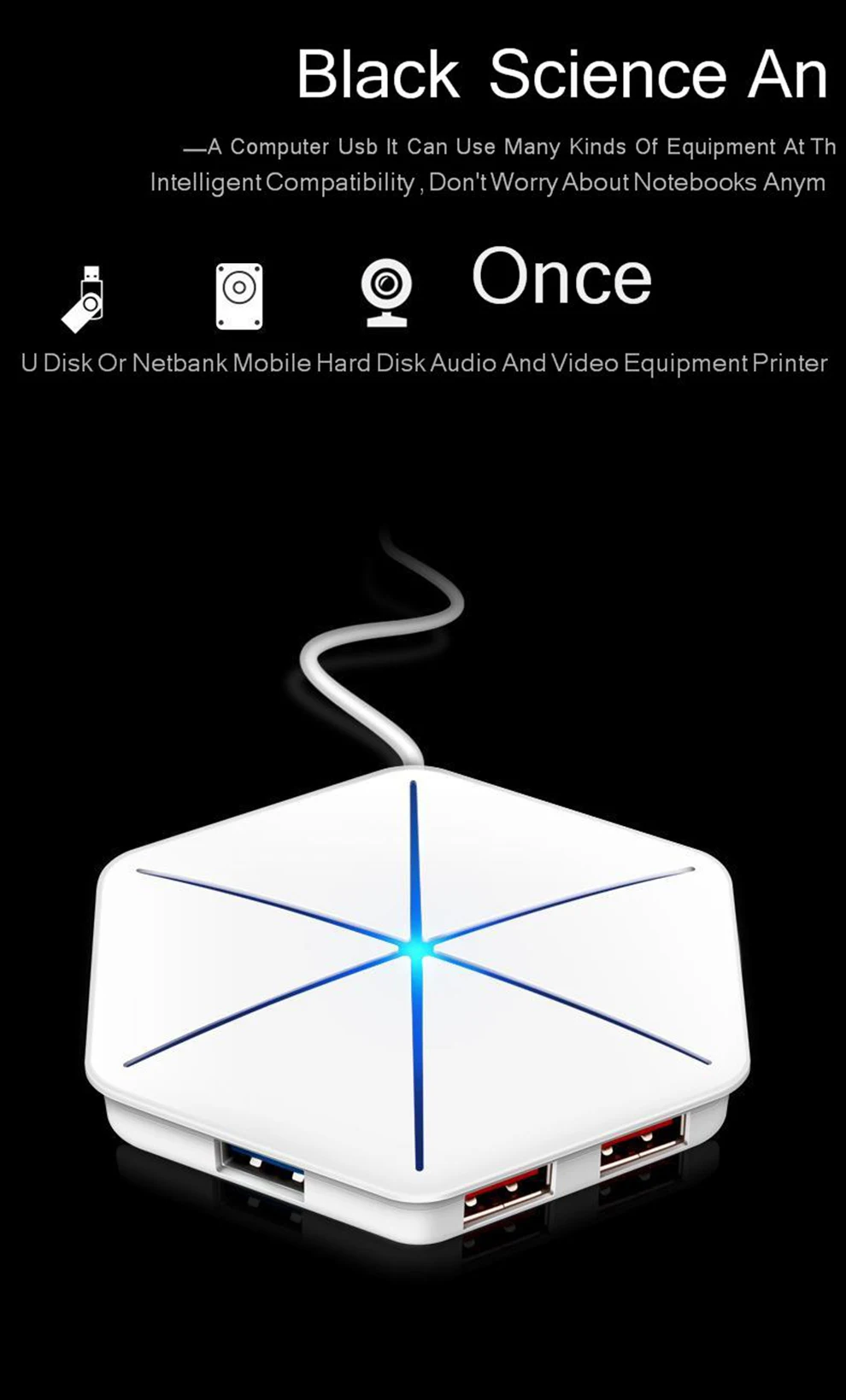 SeenDa USB 3,0 2,0 концентратор с OTG 6 Порты и разъёмы Usb разветвитель с микро Usb Интерфейс SD/устройство для считывания с tf-карт для нескольких устройств рабочего ноутбука