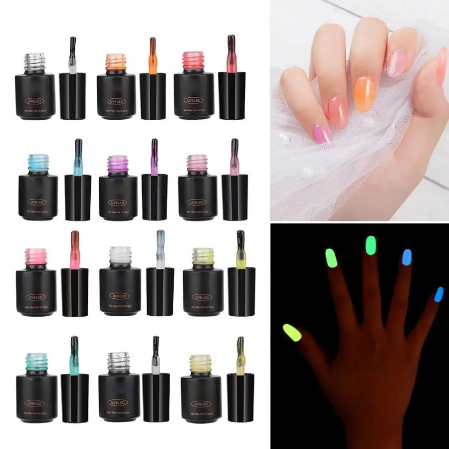 12 бутылка для геля лак ногтей ROSALIND светящийся стойкий УФ гель инструменты