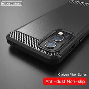 for oneplus nord 2 5g case fiber carbon shockproof silicone bumper phone cover for oneplus nord2 5g case for oneplus nord 2 5g free global shipping