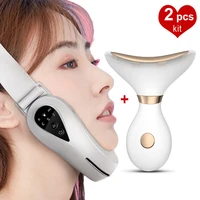 electric v face lifting double chin reducer lifting facial slimming shaping microcurrent led light devices neck massager lift