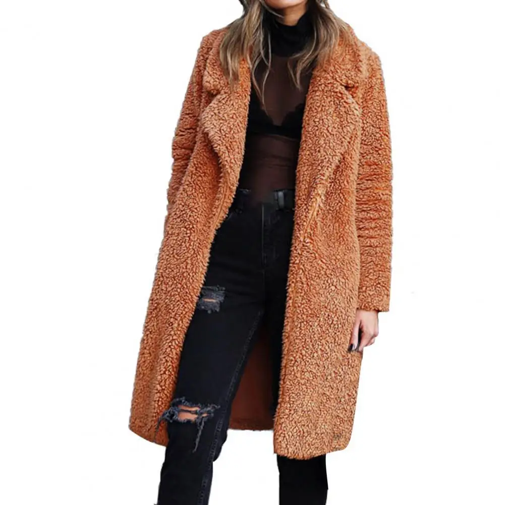 

Пальто женское однотонное на пуговицах, однобортное плотное офисное пальто в стиле оверсайз, Осень-зима