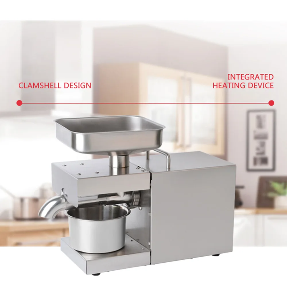 Household Electric Oil Presser Commercial Stainless Steel Oill Pressing Machine Small Automatic Cold and Hot Press | Бытовая техника