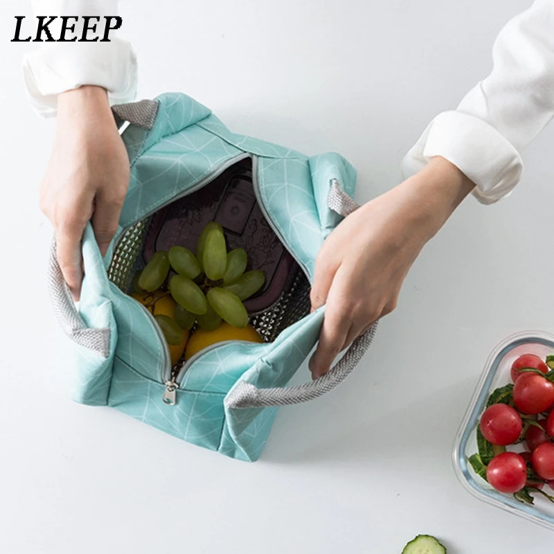 Модная новинка портативная Изолированная Холщовая Сумка для ланча Термосумка