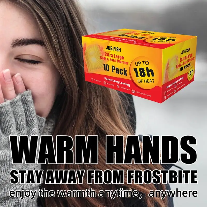 

10pcs One-time Baby Warmer Autonomous Heat Source Lasting Heat Pack Keep Body Skin Back Warmer Sticker Hot Paste Pads